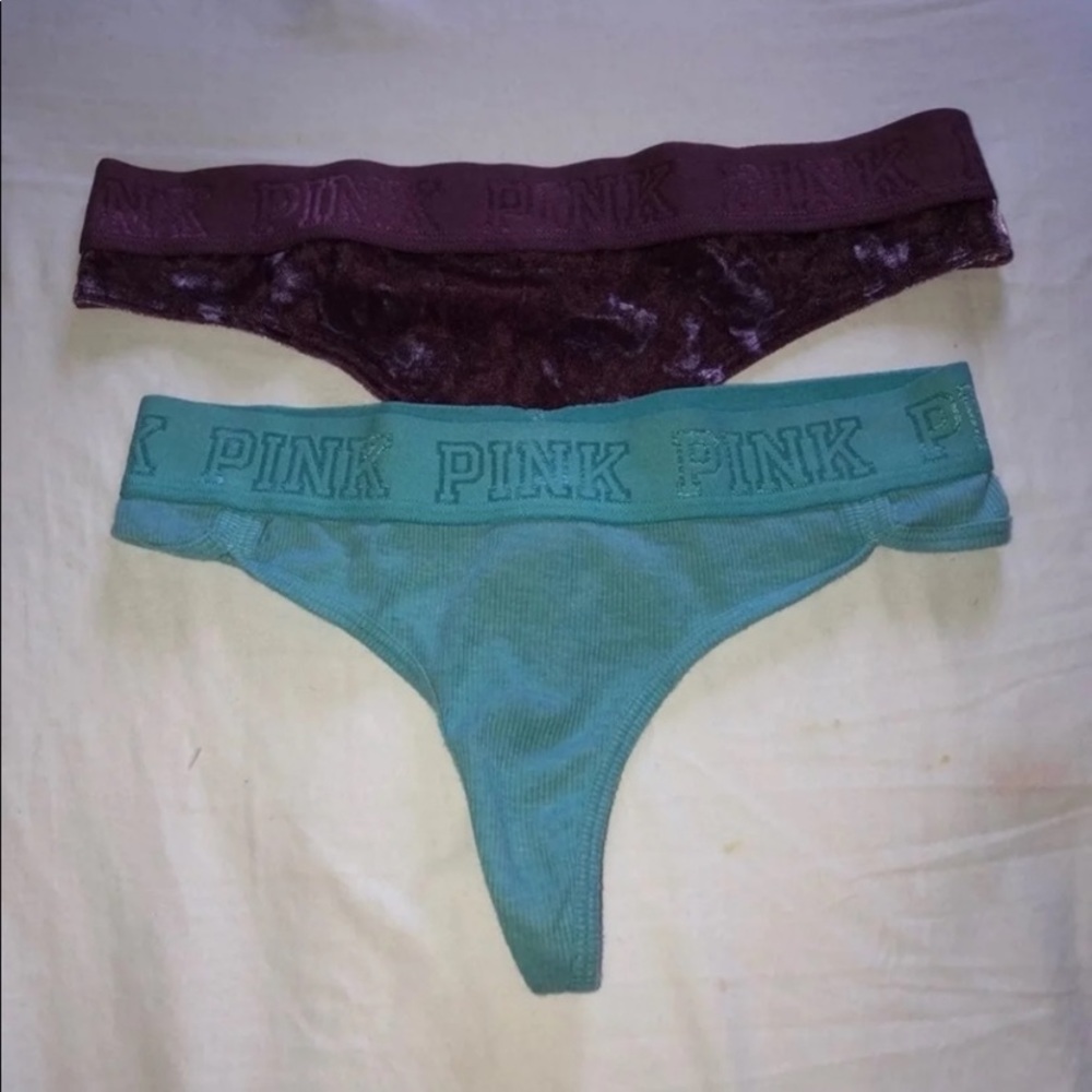 Two victoria secret pink thongs